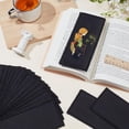 thumbnail image 5 of 20 Pcs Blank Cross Stitch Bookmark Black Cotton Fabric Book Marker Cross Stitch with Embroidery Edge Rectangle Embroidery DIY Bookmark for Crosstitch Project 2.7x7.4 inch(7x18.9cm), 5 of 6