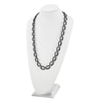 thumbnail image 4 of White Stainless Steel necklace Fancy 30 in Polished with Black Ceramic 2in ext., 4 of 4