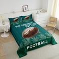 thumbnail image 3 of Erosebridal American Football City Bedding King Comforter Set, Retro Soccer Down Comforter, Rugby Player Decor, Reversible, 3 of 8