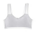 thumbnail image 4 of GYRATEDREAM Girls Training Bra Racerback Sports Seamless Bras Teen Bra Comfort Seamless Cotton Cropped Vest for 15-16Y White, 4 of 9