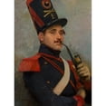 thumbnail image 2 of Jean-Baptiste Édouard Detaille 19x24 Black Ornate Framed Double Matted Museum Art Print Titled: Self-Portrait Wearing French Horse Artillery Enlisted Men's Uniform, 2 of 5