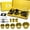 Yellow, variant on 12- Hole Kit, Includes 8 Sizes (3/4" to 2-1/2"), Arbors, Drill Bits, and Hex Key, for Softwood, Plywood, and PVC (Black)
