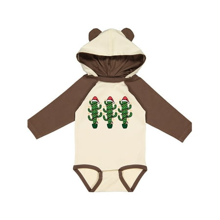 

Inktastic Christmas Funny Cactus Santa Gift Baby Boy or Baby Girl Long Sleeve Bodysuit