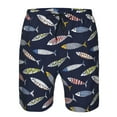 thumbnail image 3 of Goofa Sardine Printed Mens Swim Trunks Summer Quick Dry Short Beach Swimwear Bathing Suits-Medium, 3 of 9