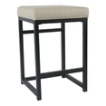 thumbnail image 2 of Home Square 24" Modern Metal and Fabric Counter Stool in Natural - Set of 2, 2 of 2