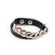 thumbnail image 3 of Eddie Munson Chain Bracelet Classic Tv Series Stranger the Things Same Paragraph Stainless Steel Leather Bracelet, 3 of 4