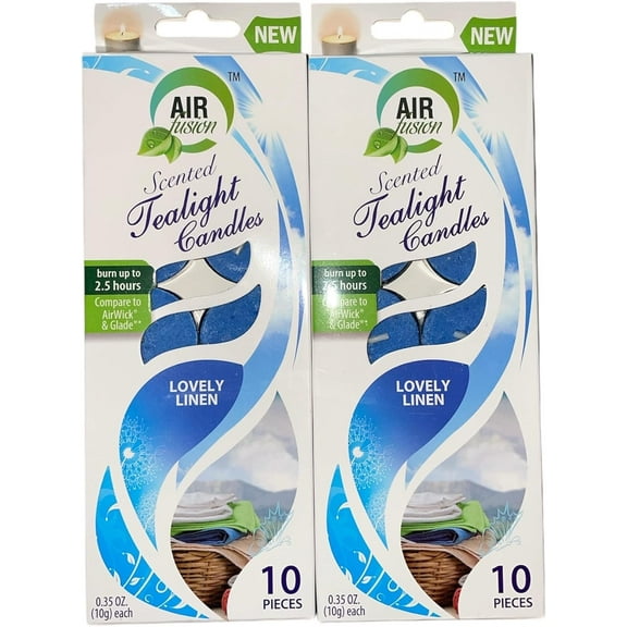 Scented Tea Light Candles 2 Pack (Lovely Linen) 20 Count