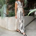 thumbnail image 4 of Women's Fashion Printed Vacation Co Ord Set: Chic Two Piece Dress Ensemble For Summer, 4 of 9