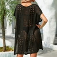 thumbnail image 6 of Summer Clearance Sale! TMOYZQ Women's Swimwear Cover Ups Short Sleeve V Neck Crochet Knit Beach Dress Swimsuit Coverups Summer Beachwear Bathing Suit Cover Up for Women, 6 of 6