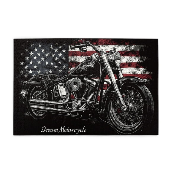 1000 PCS Dream motorcycle puzzles for adults 1000 pieces,Stress relieving pleasure,Vintage Style motorcycle High difficulty Wooden puzzle 1000 Piece,Great for Relaxation and Display for Puzzle Lovers