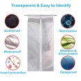 thumbnail image 4 of Funda para ropa para colgar ropa, transpirable en armario, 43.31 pulgadas, transparente, para guardar ropa, protectores de almacenamiento, bolsa para colgar a prueba de polvo con cremallera completa, cinta mágica para traje y vestido Ormromra FLD-1914, 4 of 6