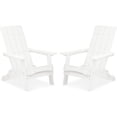 thumbnail image 6 of Dycanpo Folding Adirondack Chairs Set of 2, Hdps Poly Modern Outdoor Chair Weather Resistant, White, 6 of 8