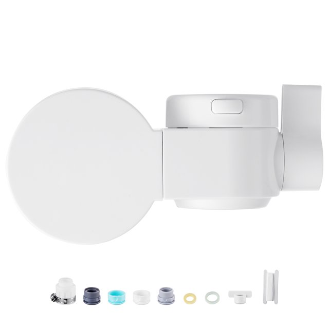 KFFKFF Tap Water Filter, horizontal Sink Faucet Water Purifier, Carbon Fiber Filters, Removes Chlorine and Lead With a Single Filter