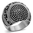 thumbnail image 1 of High Polished No Plating Stainless Steel Ring with Epoxy, Jet - Size 5, 1 of 1