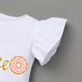 thumbnail image 5 of IBTOM CASTLE Baby Girls Donut One Half 1st/2nd Birthday Outfit Sweet Romper Tutu Dress Leggings Princess Skirt Clothes Set 3 Years Donut Gold-three, 5 of 8