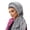 Light Gray, variant on Long Head Scarf for Fashion Ethnic Braid Bandana Triangle Hijab Wrap Shawl Cover Metal Hair Bands