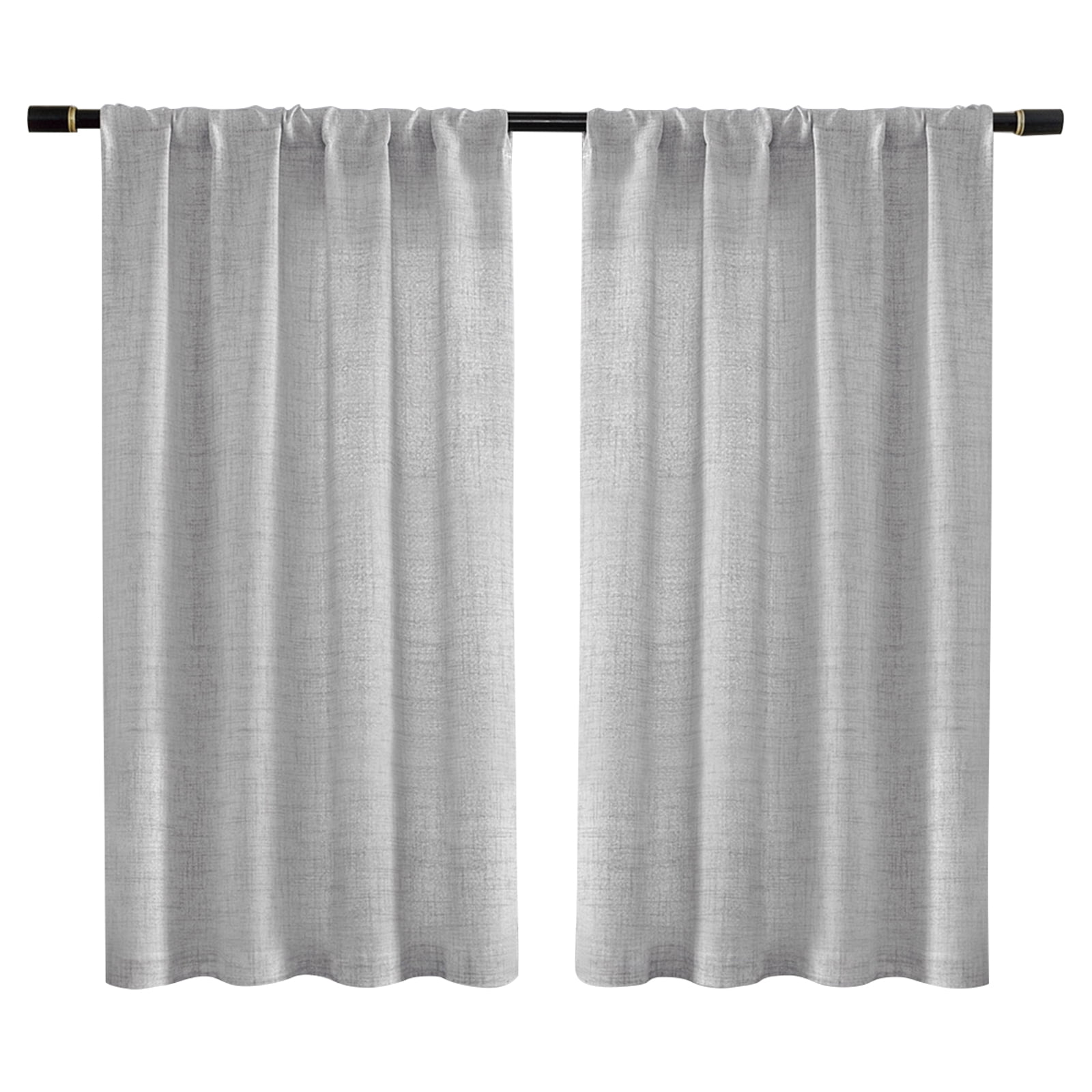 2 Panels Linen Curtains Set for Living Room Bedroom, Light Filtering Textured Soft Window Curtain, Airy Soft Rod Pocket Elegant Drapes
