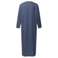 thumbnail image 5 of LUOGENLI Male T-shirts for Mens Mens Arab Mens Long Sleeve Robe Printed V Neck Design Loose Breathable Robe Mens T-shirts Graphic Tees Summer Clothes Mens T-shirts Graphic Tees Summer Clothes Navy S, 5 of 5