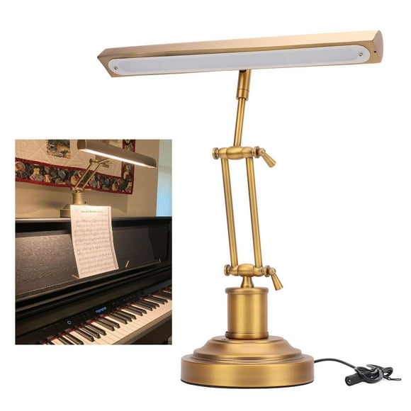 12W Piano Lamp, 3000K to 6000K Touch Control Stepless Brightness Adjustment LED Piano Lamp, Eye Friendly 85 CRI Music Stand Light with Steady Base for Living Room Bedroom