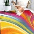 thumbnail image 3 of Contemporary Waves Non-Slip (Non-Skid) Multi 2' x 10' Indoor Runner Rug, 3 of 5