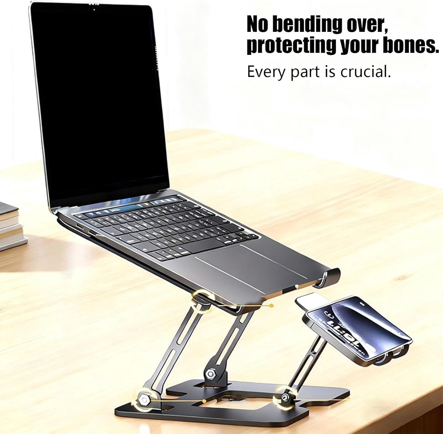 Two-in-one cooling bracket for notebook computers and mobile phones, USB power supply, silent game book with fan, air-cooled, anti-scalding, adjustable height and