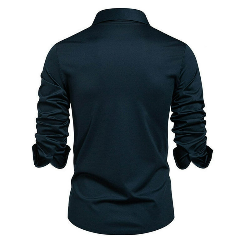 men's crew neck dress shirts Mens Fitted Dress Shirts