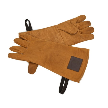Pit Boss Leather & Canvas BBQ Glove - Heat (Best Fire Pit Gloves)