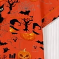 thumbnail image 5 of CUZIBR Girls Outfits Sets Halloween Pumpkin Bat Cat Print Lapel Button Short Sleeve Pajama Top Matching Shorts Two Piece Kids Sleepwear Set,Red,13-14 Years, 5 of 9