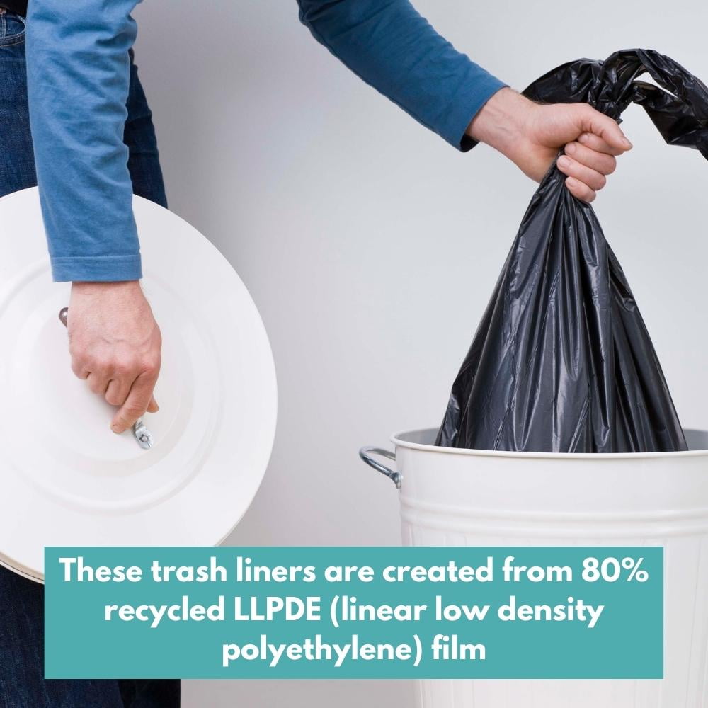 MMBM 40" x 46" LLDPE Trash Can Liner Black Garbage Bag 40-45 Gallon 1.5 Mil 200 Case for Food Service, Janitorial & Healthcare Use
