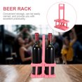 thumbnail image 2 of Beer Rack Hand Basket Wine Stand Drink Carrier Carriers for Drinks Fold Portable Pink, 2 of 6