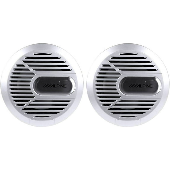 (2) Alpine SWR-M100 10" 900 Watt 4 Ohm Marine Boat Waterproof Subwoofers Subs