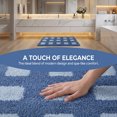 thumbnail image 3 of REGALWOVEN Bathroom Rugs Absorbent Non Slip Checkered Bath Mat Soft Plush for Home Decor Blue 24" x 16", 3 of 6