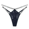 thumbnail image 5 of Sakmal Seamless Womens Underwear Cheeky Thong Lace Panties Comfort Blue Panties for Women M, 5 of 5