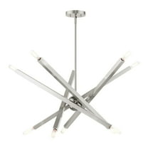 Modern Ten Light Chandelier-Brushed Nickel Finish Bailey Street Home 218-Bel-4363178