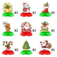 thumbnail image 3 of Yidarton  9 Pieces Christmas Table Decorations, Honeycomb Centerpieces for Holiday Party Supplies, Double Sided Sign for Indoor Room, 3 of 5