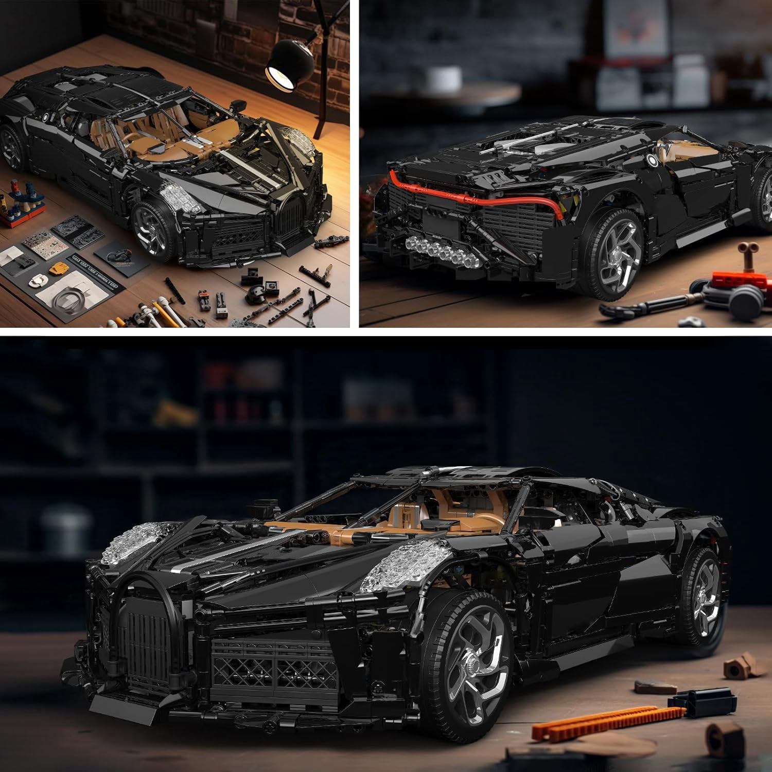 13163 MOC Sports Car Building Kits, Remote/APP Control 4688 Pieces Super Car Model Block Sets