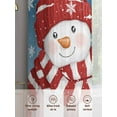 thumbnail image 6 of Christmas Red Snowman Sheer Curtains 84 inches Long, Winter Snowflakes Tree Blue Ombre Light Filtering Sheer Window Curtains Rod Pocket Voile Drapes for Bedroom Living Room, 2 Panels 52"W x 84"L, 6 of 7