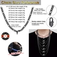 thumbnail image 5 of PROSTEEL Black Figaro Chain Necklace 6mm 20 Inches Fashion Stainless Steel Birthday Valentines Day Jewelry Gift for Men Women Adults Age, 5 of 7