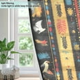 thumbnail image 4 of Yayeee Window Curtains Light Filtering 63"x52" Grommet Panel Pair Home Living Room Decor, Orange Geometric, 4 of 7