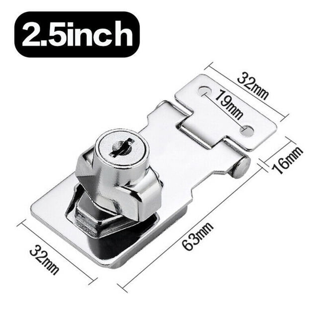 Locking Hasp Padlock Lock Hasp Staple With Keys Padlock Cupboard Shed Garage Lock Drawer Cabinet Security Lock Home Hardware