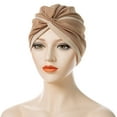 thumbnail image 2 of Womens Fashion Elastic Solid Color Comfortable Cap Beaded Large Cap for Women, 2 of 4
