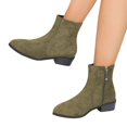 thumbnail image 7 of Ankle Boots for Women Comfortable Low Block Heel Booties with Inner Side Zipper Closure Fashionable British Style Classic Fall Boots, 7 of 7