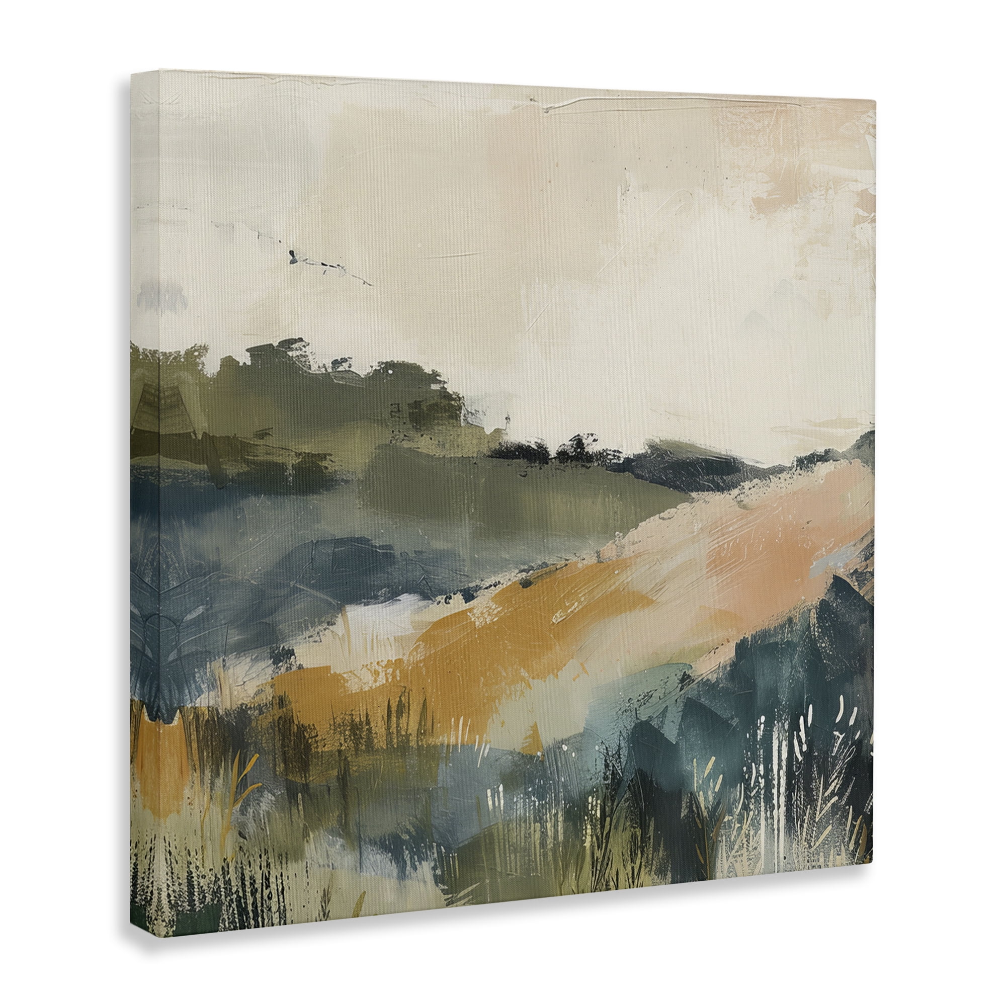 Stupell Industries Abstract Nature Hills Landscape & Nature Painting Wrapped Canvas Art Print Wall Art, 30 x 30