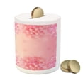 thumbnail image 3 of Pale Pink Piggy Bank, Plum Blossom Botany Beauty Natural Art Spring Flowers Seasonal Background Print, Ceramic Coin Bank Money Box for Cash Saving, 3.6" X 3.2", Coral Ruby, by Ambesonne, 3 of 4