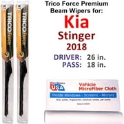 Performance Beam Wipers (Set of 2) compatible with 2018 Kia Stinger
