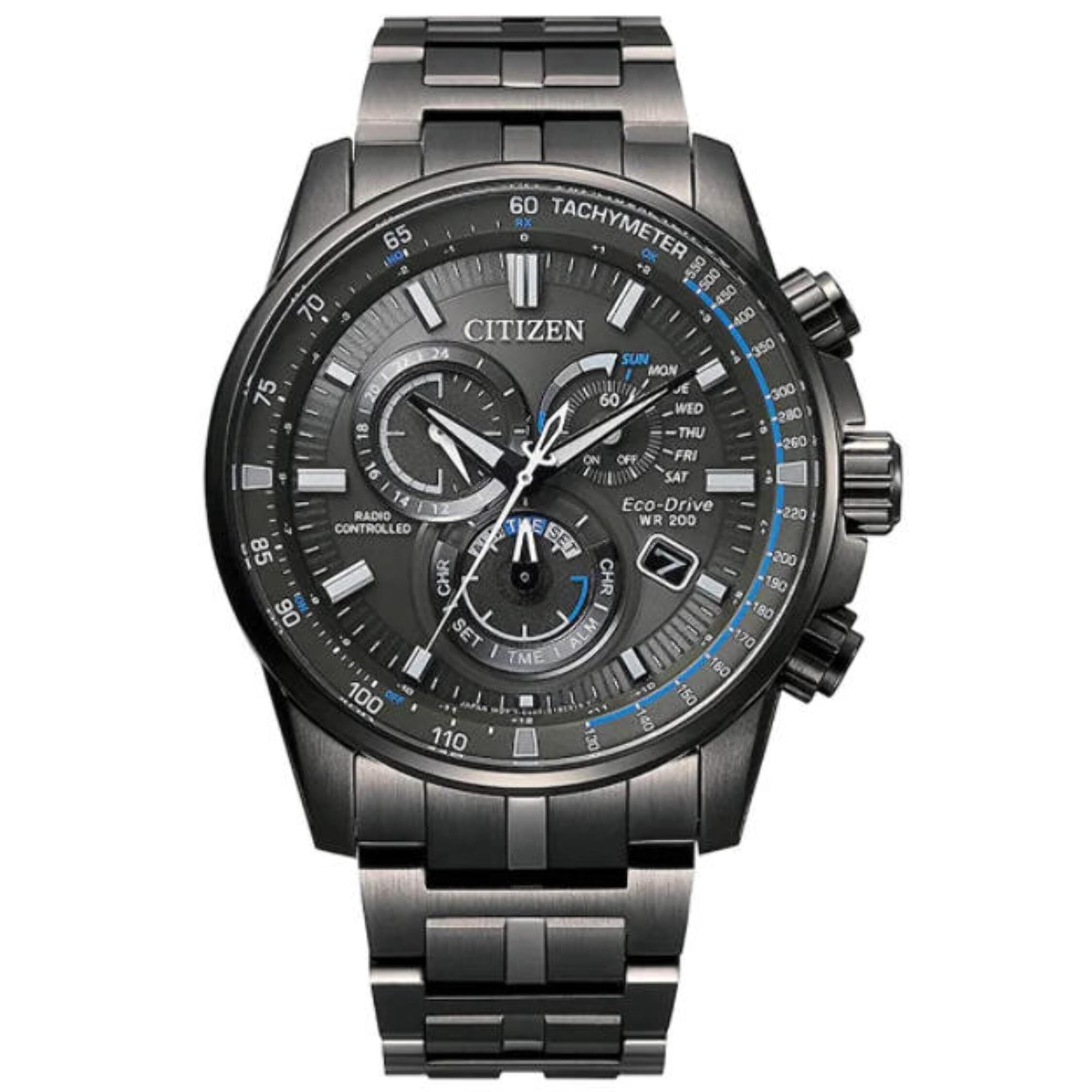 Citizen PCAT Radio Controlled Chronograph Black Dial Men's Watch CB5887-55H