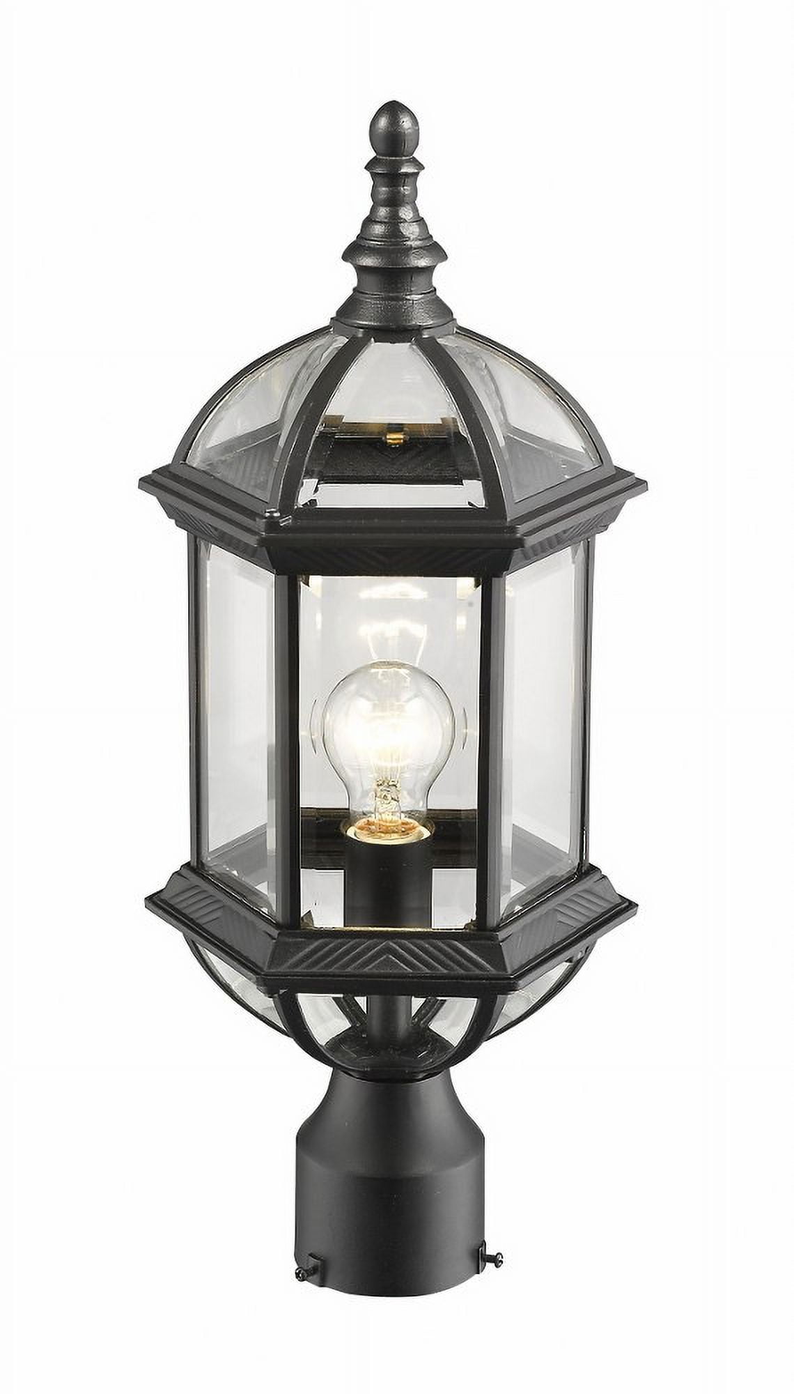 Z Lite 563PHM-BK 20 in. Annex 1 Light Outdoor Post Mount, Black