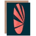 thumbnail image 1 of Pink Seashell Striped Greetings Card Plus Envelope Blank inside, 1 of 3
