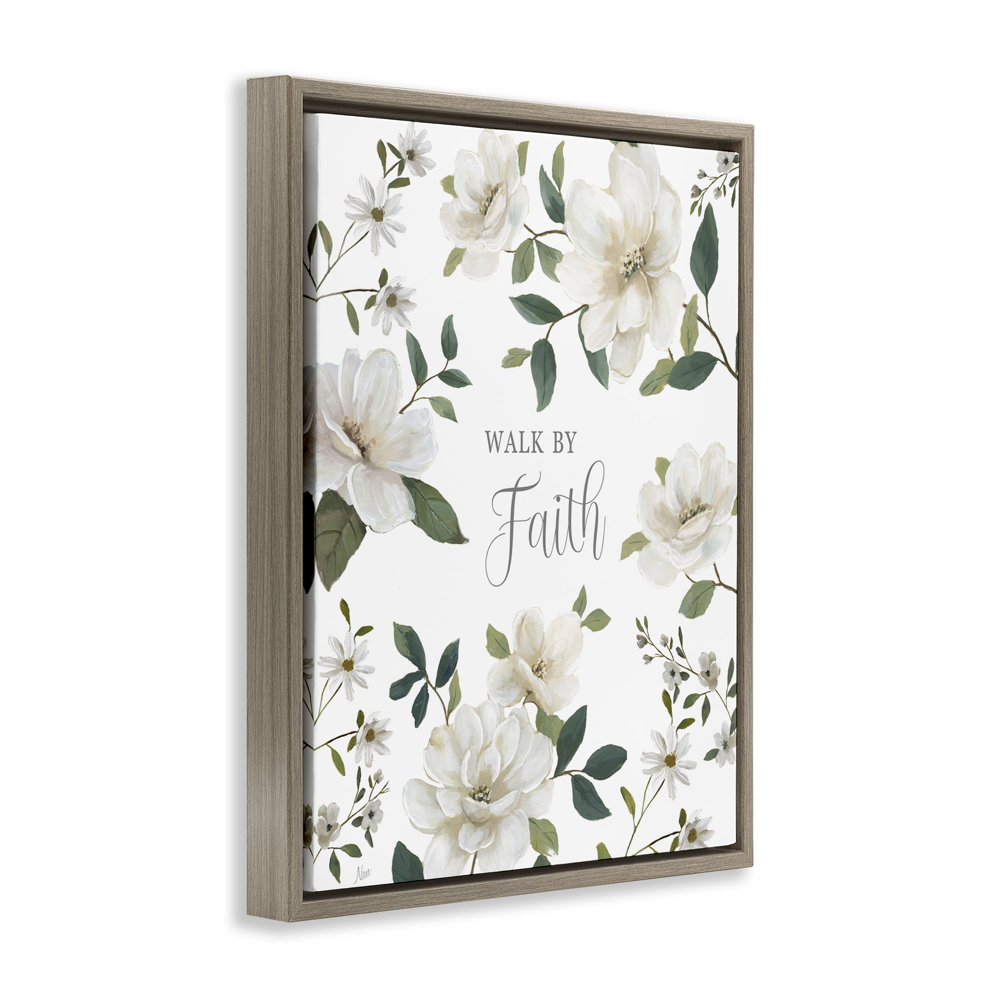 Stupell Industries Floral Walk By Faith Brown Framed Floater Canvas Wall Art, design by Nan