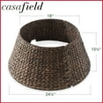 thumbnail image 7 of 24-Inch Water Hyacinth Christmas Tree Collar, Woven Tree Base Cover with Cord Cut Out, Espresso, 7 of 7